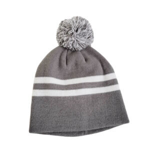 Team 365 Women's Striped Pom Beanie Winter Hat / Bonnet